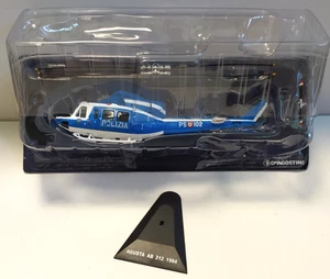 DE AGOSTINI 1:72 DIE CAST ELICOTTERO POLIZIA AGUSTA AB 212 1984 LUNGHEZZA 18 cm - Picture 1 of 3