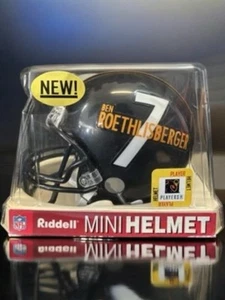 Pittsburgh Steelers Ridell Mini Helmet New Player Name &Number #7 Roethlisberger - Picture 1 of 13