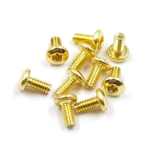 Yeah Racing Stainless Steel Gold Coated Hex Socket Button Head Machine Screw (M2 - Picture 1 of 2