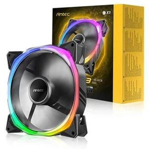 Antec Fusion T3 140mm ARGB PWM Case Fan - Hydraulic Bearing, 600-1500 RPM, Black - Picture 1 of 6