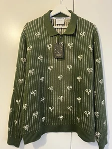 Polo de picnic Percival para hombre algodón oliva jersey grande nuevo con etiquetas | desvanecimiento menor - Imagen 1 de 11