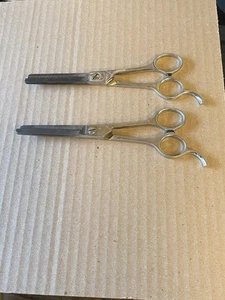 Vintage Pair Of 44/20 Taper Fine Thinning Blending Barber Scissors Shears - Picture 1 of 5