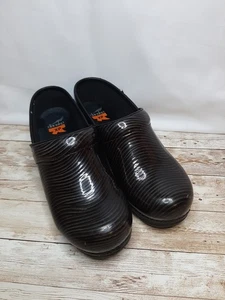 Dansko XP Clogs EU 39 US 8.5/9 Black Gray Leather Comfort Nurse Slip On Comfort - Picture 1 of 11