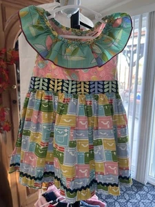 Sun Time Fun Dress Matilda Jane colorful print dress size 4 (2Q) - Picture 1 of 3