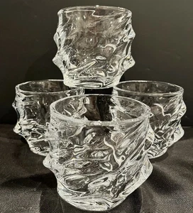 4- Iceberg Storm Oval Whiskey Old Fashioned Crystal Tumbler Grip Glasse 10oz EUC - Bild 1 von 6
