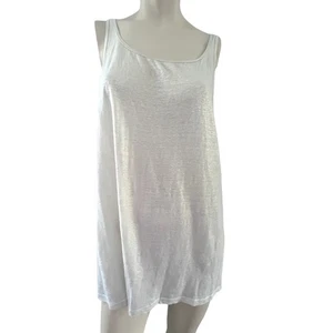 Eileen Fisher Organic Linen Tank Top Blouse Casual XL Coastal Minimalist Layers - Picture 1 of 8