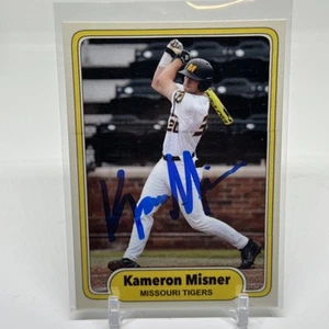 KAMERON MISNER SIGNIERTE Rookie Missouri Tigers Tampa Bay Rays Baseballkarte - Bild 1 von 2