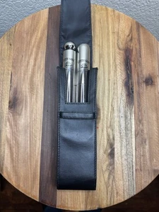 Cutty Sark Scots Stainless Steel Whisky Flask & Cigar Tube Set Travel Case - Picture 1 of 5