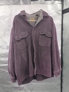VTG St Johns Bay Purple Corduroy Heavy Shirt/Jacket Men's Large-#a021 - Picture 1 of 3