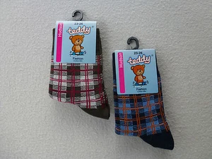 Hudson Calzini per Bambini Ragazzi a Quadri (Offerta 70% Cotone Tg. 23-26 - Picture 1 of 3