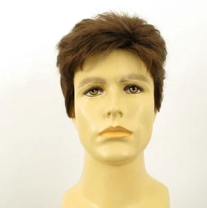 Perruque homme 100% cheveux naturel châtain clair ref SEBASTIEN 8 - Imagen 1 de 8