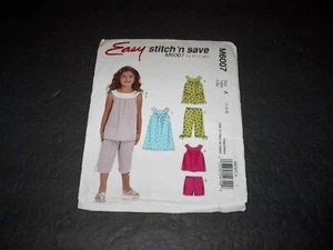 McCall's Easy Stitch 'n Save Pattern 6007 Girls' Dress/Shorts/Capri Pants 1~3 UC - Picture 1 of 3
