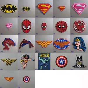 Superhero Iron On/ Sew On Cloth Patch Badge Appliqué cosplay comic TV movie film - Picture 1 of 23