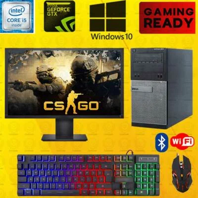 CS:GO Dell i5 Gaming Desktop PC Computer SSD Nvidia GT1030 Win 10 8GB bundle - Image 1 of 4