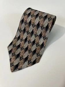 x’Andrini Krawatte Neu Krawatte Herren Neckwear Seide Braun Grau Schwarz - Bild 1 von 4