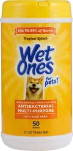Wet Ones Tropical Splash Multi Purpose Dog Wet Wipes 50 ct - Picture 1 of 1