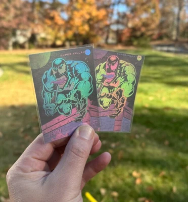 VENOM 1992 Marvel Universe серии 3 голограмма набор - Advance Comics промо + #H-4! - Изображение 1 из 2