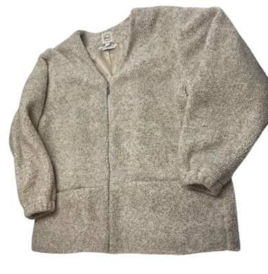 G. H. Bass & Company Women's Full Zip Sherpa Cream Jacket Size L - Image 1 of 4