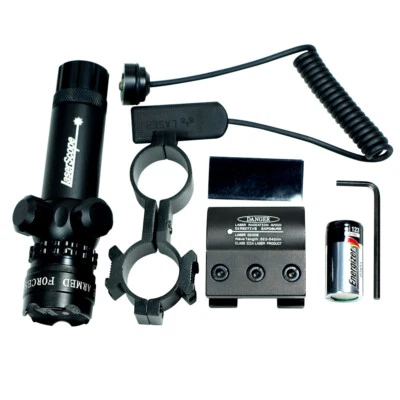 Mira láser punto rojo mira para rifle pistola mira con soportes de riel + tapa e interruptores de presión Foto 1 de 4