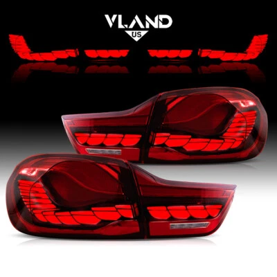 FULL LED Red Rear Lights For 14-20 BMW 4Ser. M4 F32 F33 F82 F36 F83 W/Sequential - Image 1 of 4