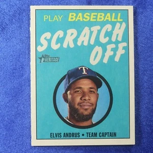 2019 Topps Heritage #21: Elvis Andrus [Scratch Off] (INS-200) - Picture 1 of 1