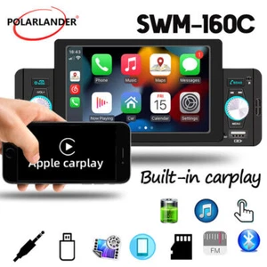 1 DIN 5" Radio para coche pantalla táctil Android Auto Apple Carplay BBluetooth - Imagen 1 de 12