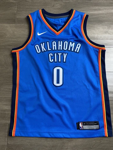 NBA Oklahoma City Thunder Russell Westbrook Nike Jersey Youth Medium Retail $70 Cover