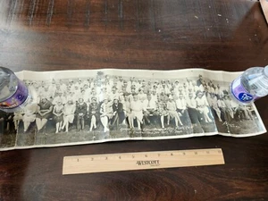 1929 Connecticut Fire Department Picknick Panorama Foto - Bild 1 von 5