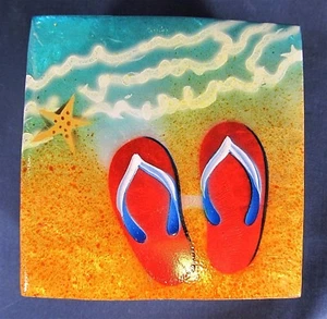 Chanclas Capiz caja de baratijas pájaro decoración del hogar - Imagen 1 de 3