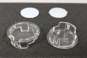 Japón Sanwa Cubierta Botón Transparente x 2 piezas OBSCM-30-C Video Arcade Piezas - Imagen 1 de 6
