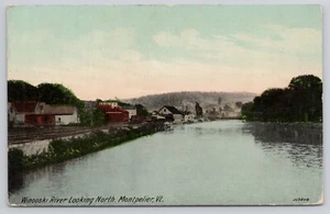 Winooski Fluss Blick nach Norden, Montpelier VT Vermont 1914 Postkarte - Bild 1 von 2