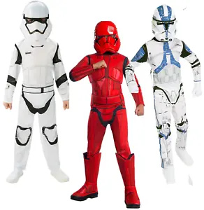 Stormtrooper Boys Costume Star Wars Licensed Fancy Dress Outfit Kids + Mask - Picture 1 of 11