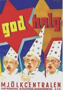 Original vintage poster GOOD HEALTH DRINK MILK BOYS 1941 - Picture 1 of 1