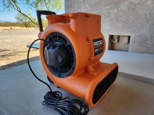 RIDGID 3-Speed Blower Fan Air Mover with Collapsible Handle and Rear Wheels - Picture 1 of 9
