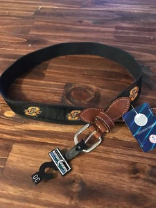 NWT Oklahoma State University Cowboys Canvas Leather Belt Sz 30 (M2) - Picture 1 of 7