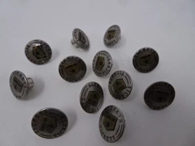 Vintage Chorus Line Tickets Uniform Jean Stud Buttons 16mm Lot of 8 AA304 - Image 1 of 4