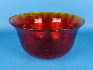 La Murrina Vaso Artistico In Vetro Di Murano Giallo Rosso Design 1980 Firmato - Foto 1 di 12