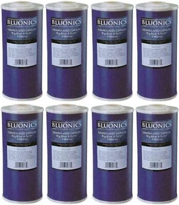 BLUONICS 8 pcs GAC Granular Activated Carbon Water Filters 4.5" x 10" Cartridges - Picture 1 of 4