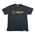 T-shirt vintage Cookies Scarface coucher de soleil tropical homme taille grand noir rare années 90