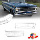 Pair Clear Front Turn Signal Light Lamp Lenses For 1970-1972 Ford F100 F250 F350 Ford F-250