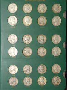 1932 D&S 1998 KOMPLETTSATZ mit PROOFS WASHINGTON 90% SILBER QUARTERS SAMMLUNG - Bild 1 von 24