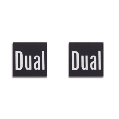 Cubierta antipolvo con logotipo de placa giratoria doble 15 mm (0,59") X 15 mm (0,59") Foto 1 de 4