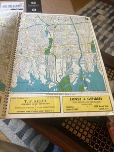 1954 ATLAS QUEENS NASSAU COUNTY OWNERSHIP OF LANDS SUBWAYS TRANSPORT LINES Ny - Picture 1 of 21