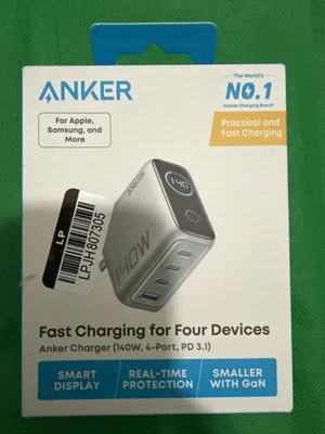Anker 140W USB-C Charger 4-Port Laptop Advanced GaN Power Adapter for Mac/iPhone - Image 1 of 4