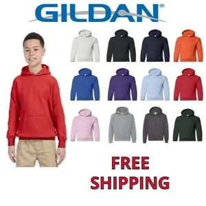 Sudadera con capucha Gildan Youth básica mezcla de lana 18500B XS-XL - Imagen 1 de 16