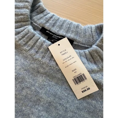 Nuevo con etiquetas Suéter French Connection Boxy Suzie Crew Azul Cielo Talla Mediana $98 Foto 1 de 3