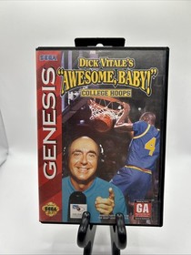 Dick Vitale's "Awesome, Baby" College Hoops Sega Genesis, 1994 No Manual Tested