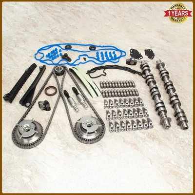Fits 2005-14 Ford Lincoln 5.4L 3V Camshafts Lifters Rocker Arms Timing Chain Kit - Image 1 of 4