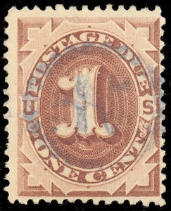 Scott J1, The 1879 3¢ Postage Due Stamp - Used - Picture 1 of 1