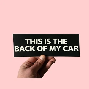 This Is The Back Of My Car Aufkleber. Lustiger Auto Autoaufkleber, Meme Aufkleber, albern - Bild 1 von 3